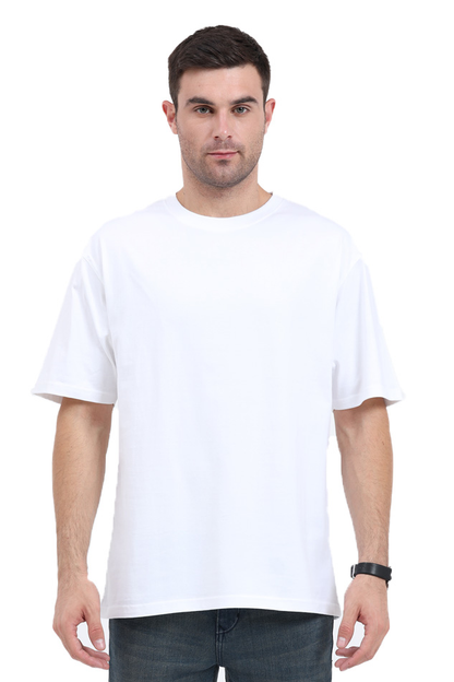 Classic Dropsholder White Cotton T-Shirt for Men