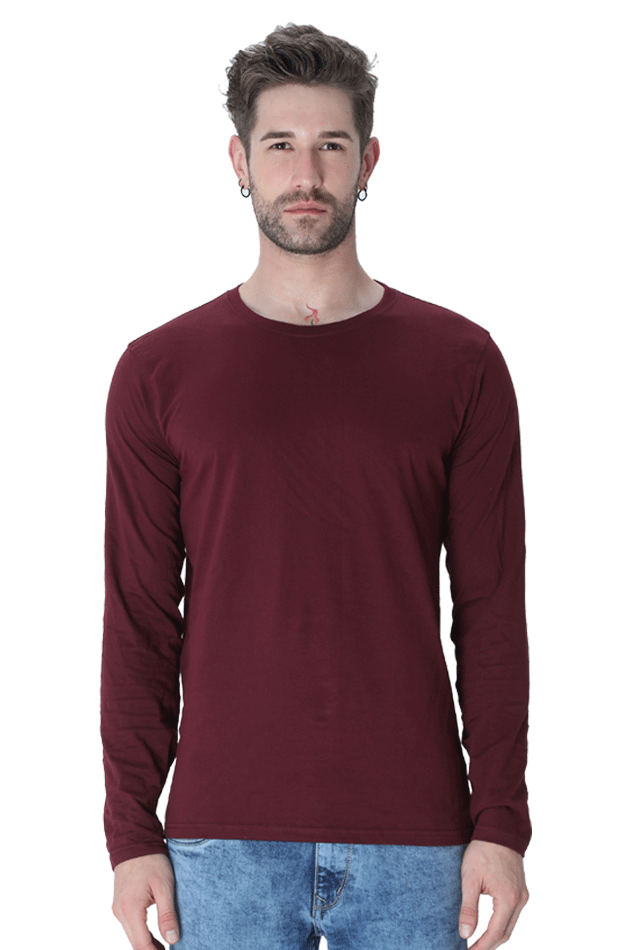 Classic Cotton Full-Sleeve Round Neck Tee