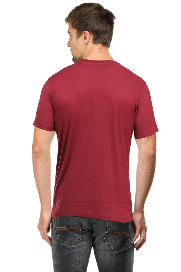 Aay kom vyay besi Maroon Cotton t-shirt