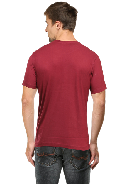 Aay kom vyay besi Maroon Cotton t-shirt