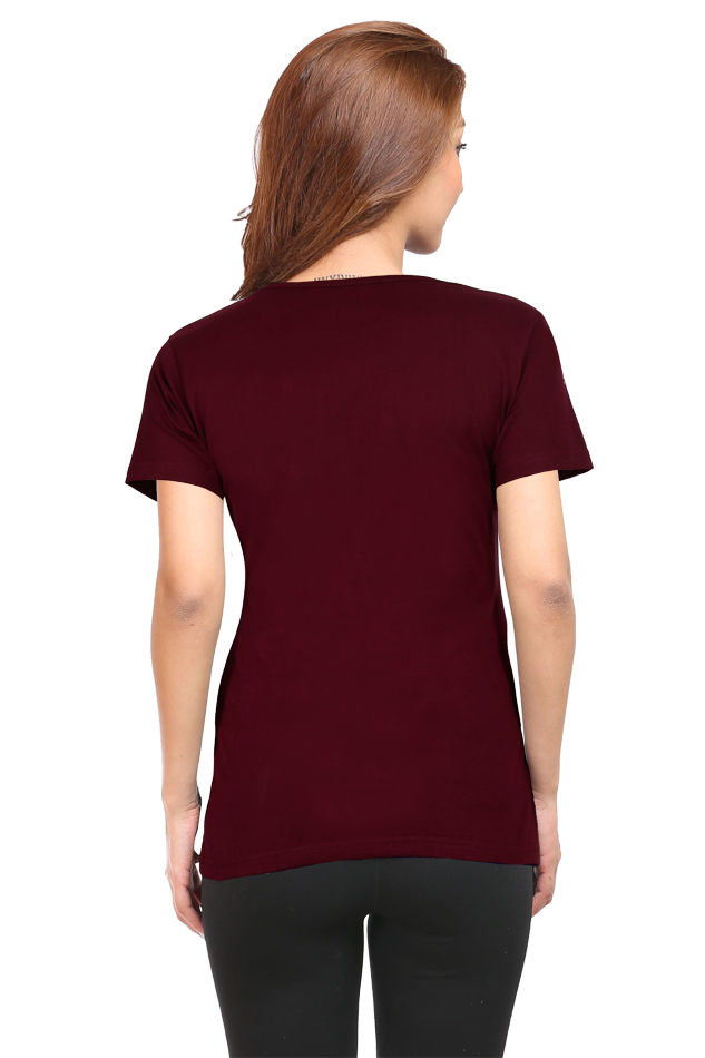 Trendy Women's Round T-Shirt with Vibrant Prints