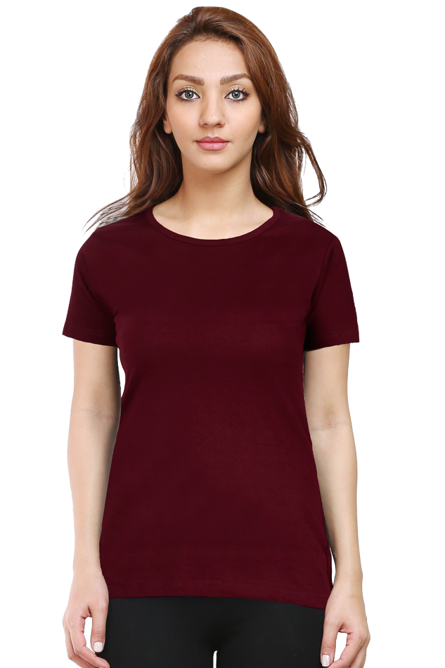 Women's Round Neck Cotton T-Shirt – Comfortable and Stylish