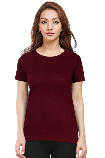 Women's Round Neck Cotton T-Shirt – Comfortable and Stylish