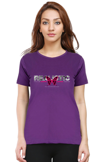 Trendy Women's Round T-Shirt with Vibrant Prints