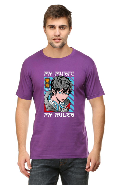 Rhythmic Anime  Music Typography Graphic Cotton Tee