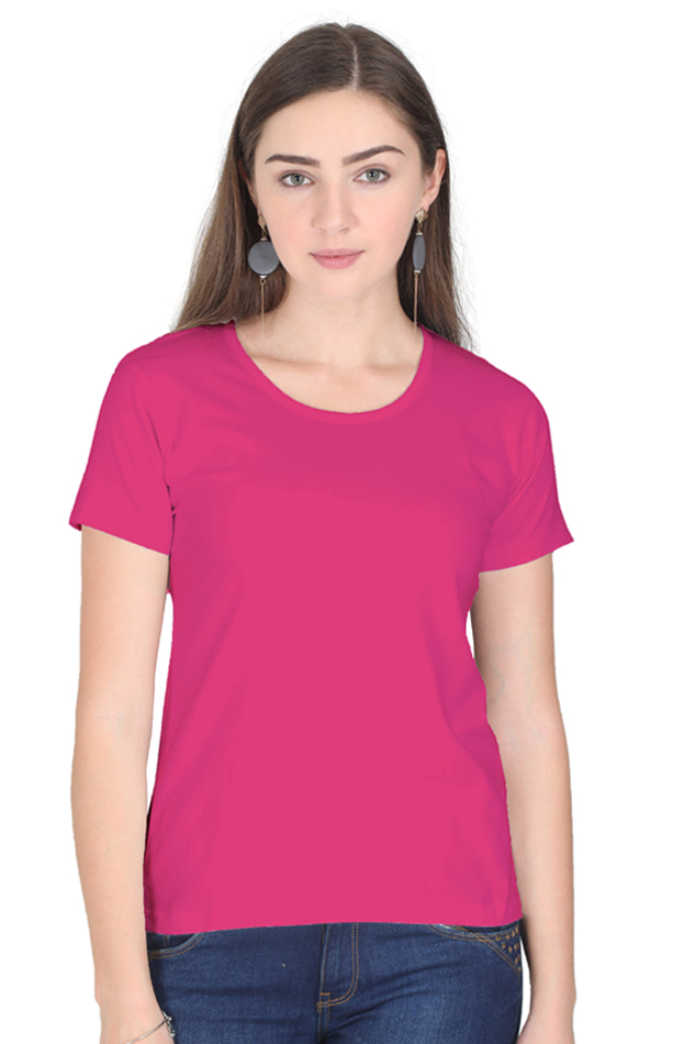 Women's Round Neck Cotton T-Shirt – Comfortable and Stylish