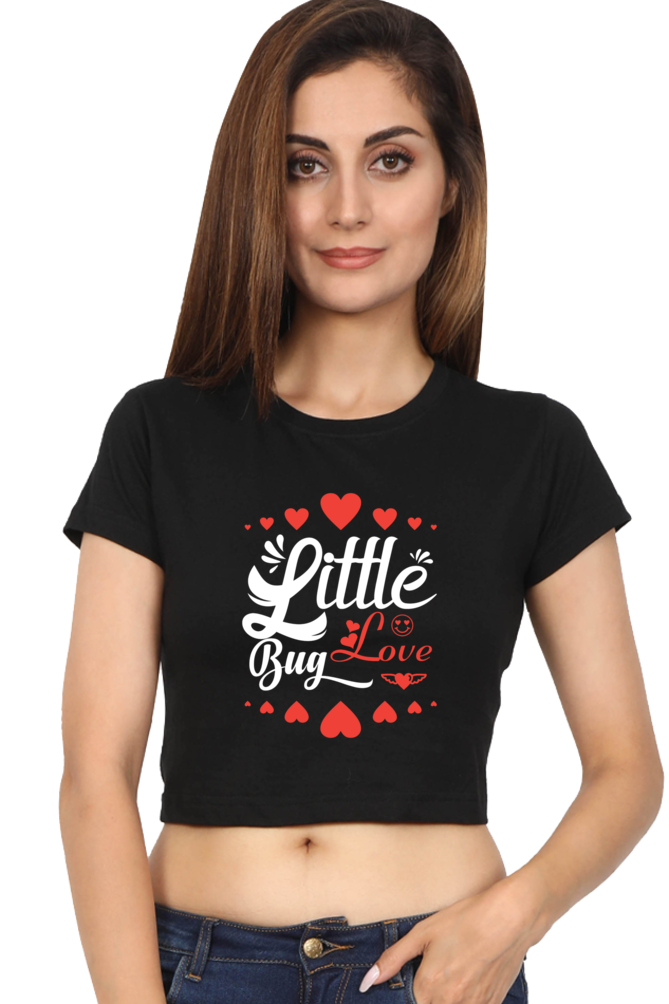 Women's Crop Top with Minimalist Heart Design