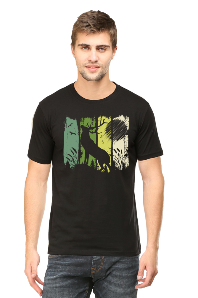 Wilderness Wonders  Nature Art Graphic Cotton T-Shirt