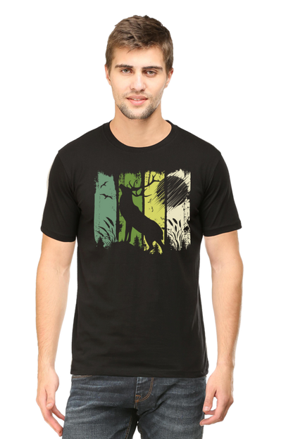 Wilderness Wonders  Nature Art Graphic Cotton T-Shirt