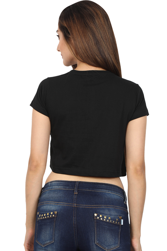 Women's Crop Top with Minimalist Heart Design