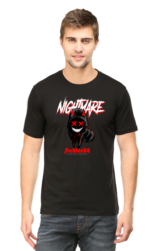 Haunted in Style Dark Nightmare Graphic T-shirt Printed