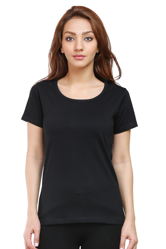 Women's Round Neck Cotton T-Shirt – Comfortable and Stylish