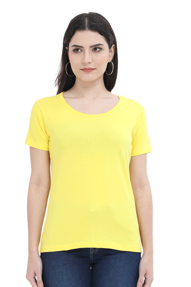 Women's Round Neck Cotton T-Shirt – Comfortable and Stylish