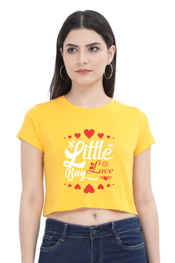 Women's Crop Top with Minimalist Heart Design