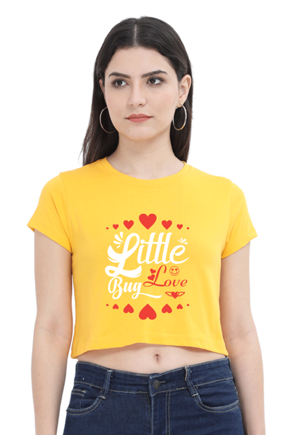 Women's Crop Top with Minimalist Heart Design