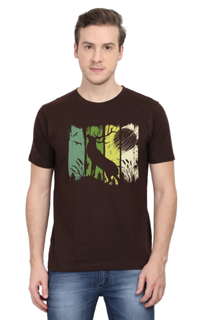 Wilderness Wonders  Nature Art Graphic Cotton T-Shirt