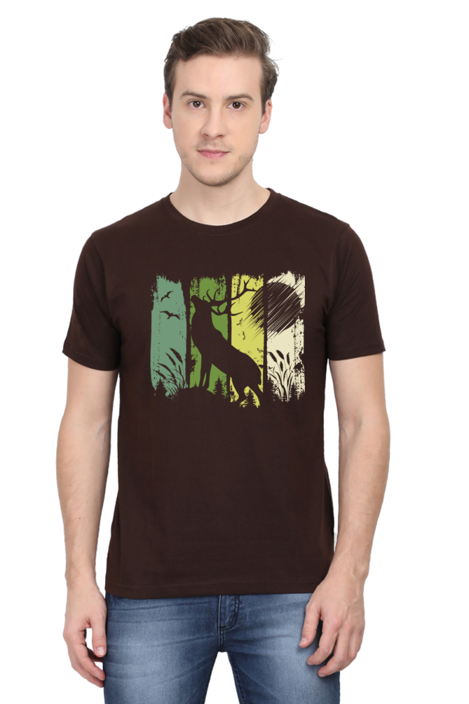 Wilderness Wonders  Nature Art Graphic Cotton T-Shirt