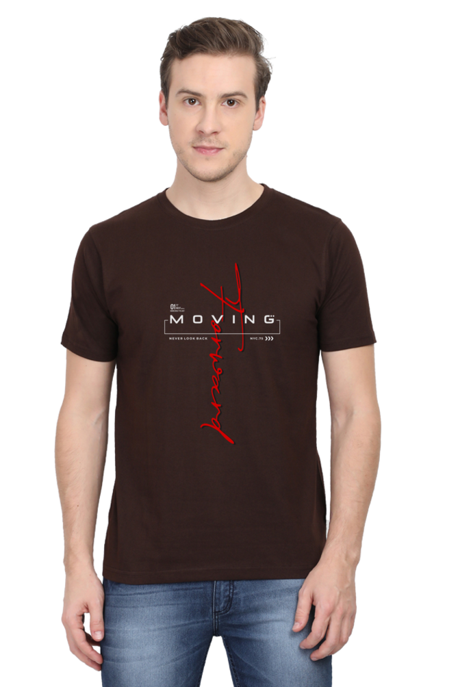 Moving Forward Graphic Typography Artwork Cotton Tee