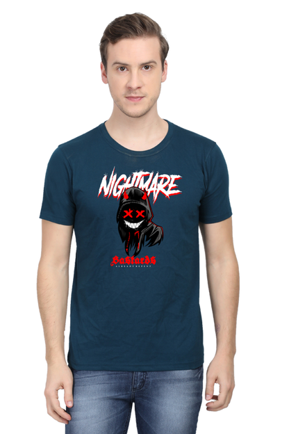 Haunted in Style Dark Nightmare Graphic T-shirt Printed