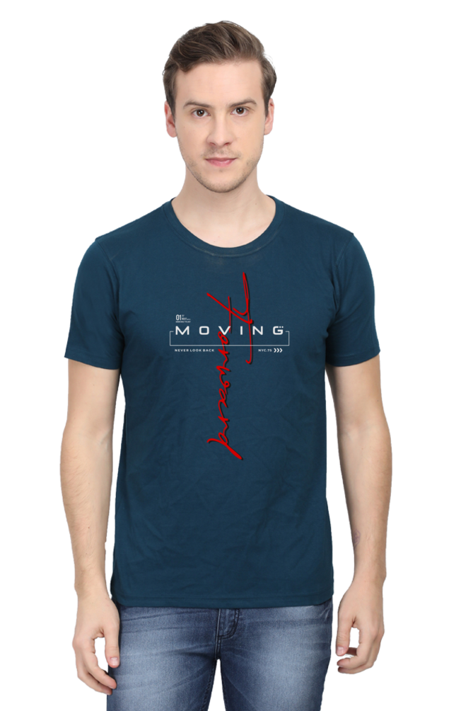 Moving Forward Graphic Typography Artwork Cotton Tee