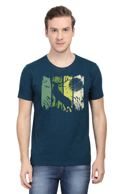 Wilderness Wonders  Nature Art Graphic Cotton T-Shirt