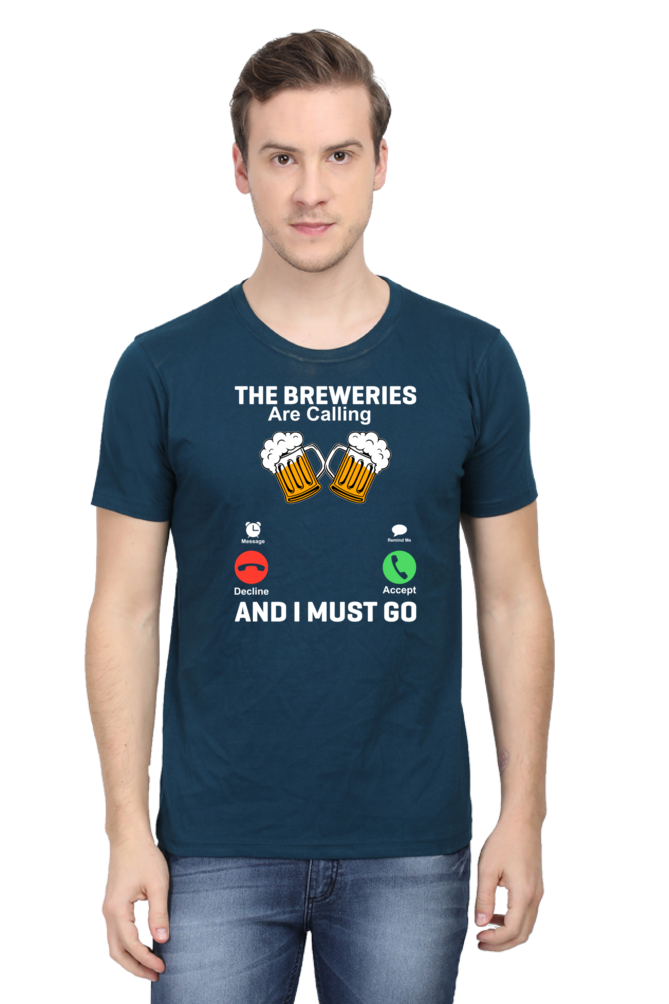 Beer Calling Graphic Cotton T-shirt