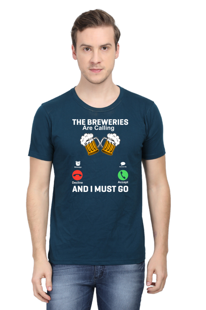 Beer Calling Graphic Cotton T-shirt