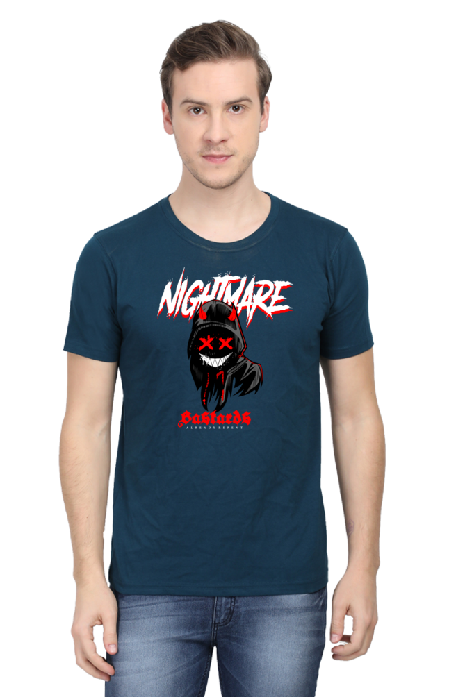 Haunted in Style Dark Nightmare Graphic T-shirt Printed