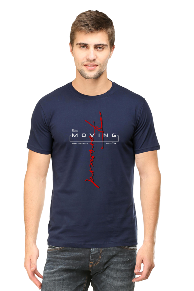 Moving Forward Graphic Typography Artwork Cotton Tee