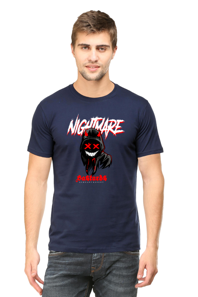 Haunted in Style Dark Nightmare Graphic T-shirt Printed