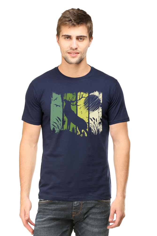 Wilderness Wonders  Nature Art Graphic Cotton T-Shirt