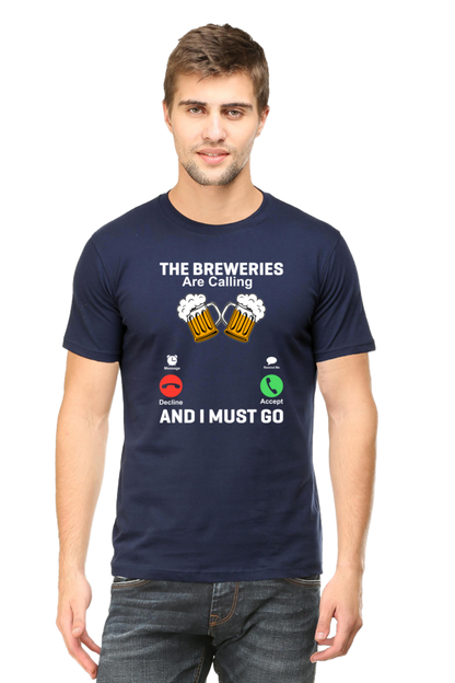 Beer Calling Graphic Cotton T-shirt