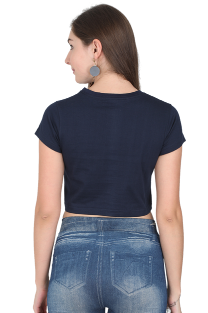 Women's Crop Top with Minimalist Heart Design