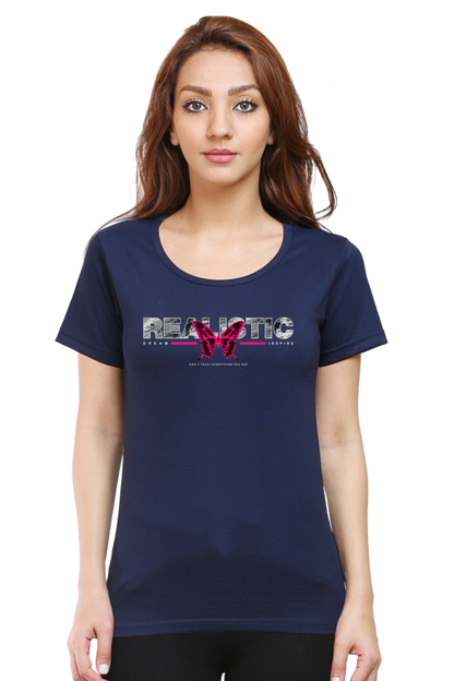 Trendy Women's Round T-Shirt with Vibrant Prints