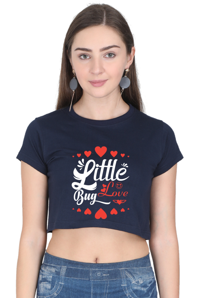 Women's Crop Top with Minimalist Heart Design