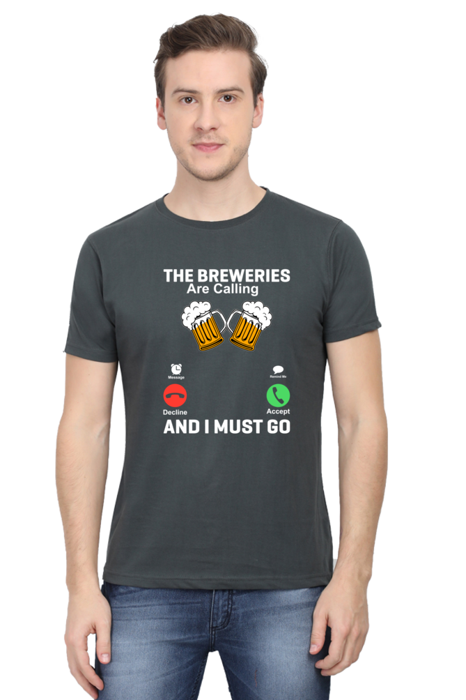 Beer Calling Graphic Cotton T-shirt