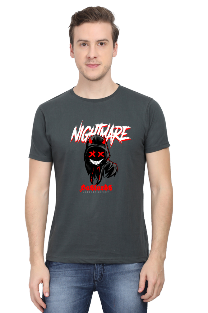 Haunted in Style Dark Nightmare Graphic T-shirt Printed