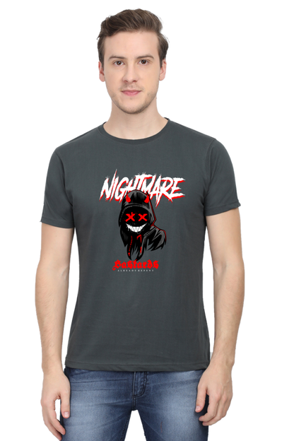 Haunted in Style Dark Nightmare Graphic T-shirt Printed