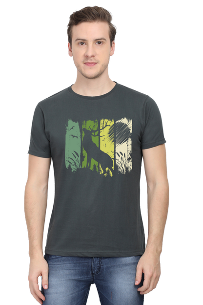 Wilderness Wonders  Nature Art Graphic Cotton T-Shirt