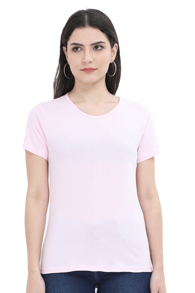 Women's Round Neck Cotton T-Shirt – Comfortable and Stylish