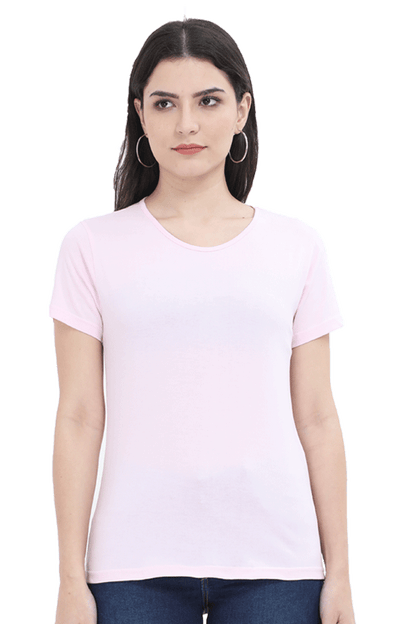 Women's Round Neck Cotton T-Shirt – Comfortable and Stylish