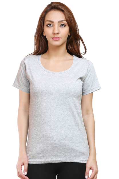 Women's Round Neck Cotton T-Shirt – Comfortable and Stylish