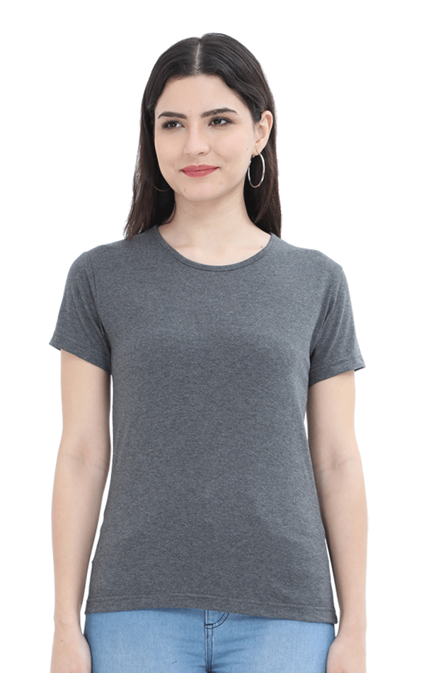 Women's Round Neck Cotton T-Shirt – Comfortable and Stylish