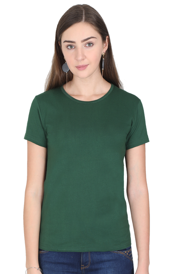 Women's Round Neck Cotton T-Shirt – Comfortable and Stylish