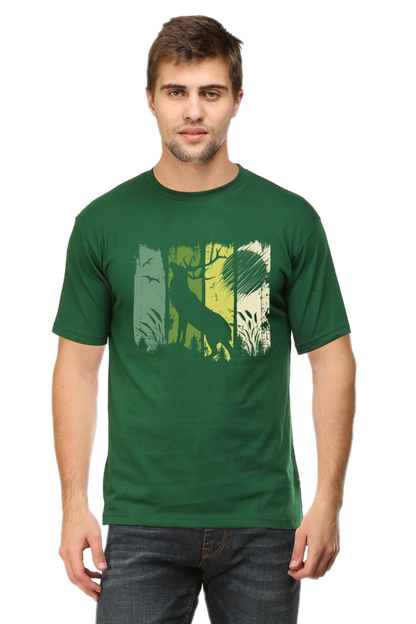 Wilderness Wonders  Nature Art Graphic Cotton T-Shirt