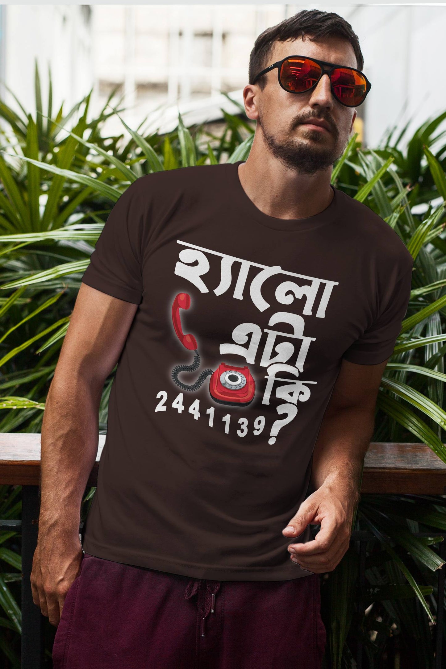 Hello eta ki 244113901 - Premium Cotton Tee with Bold Typography