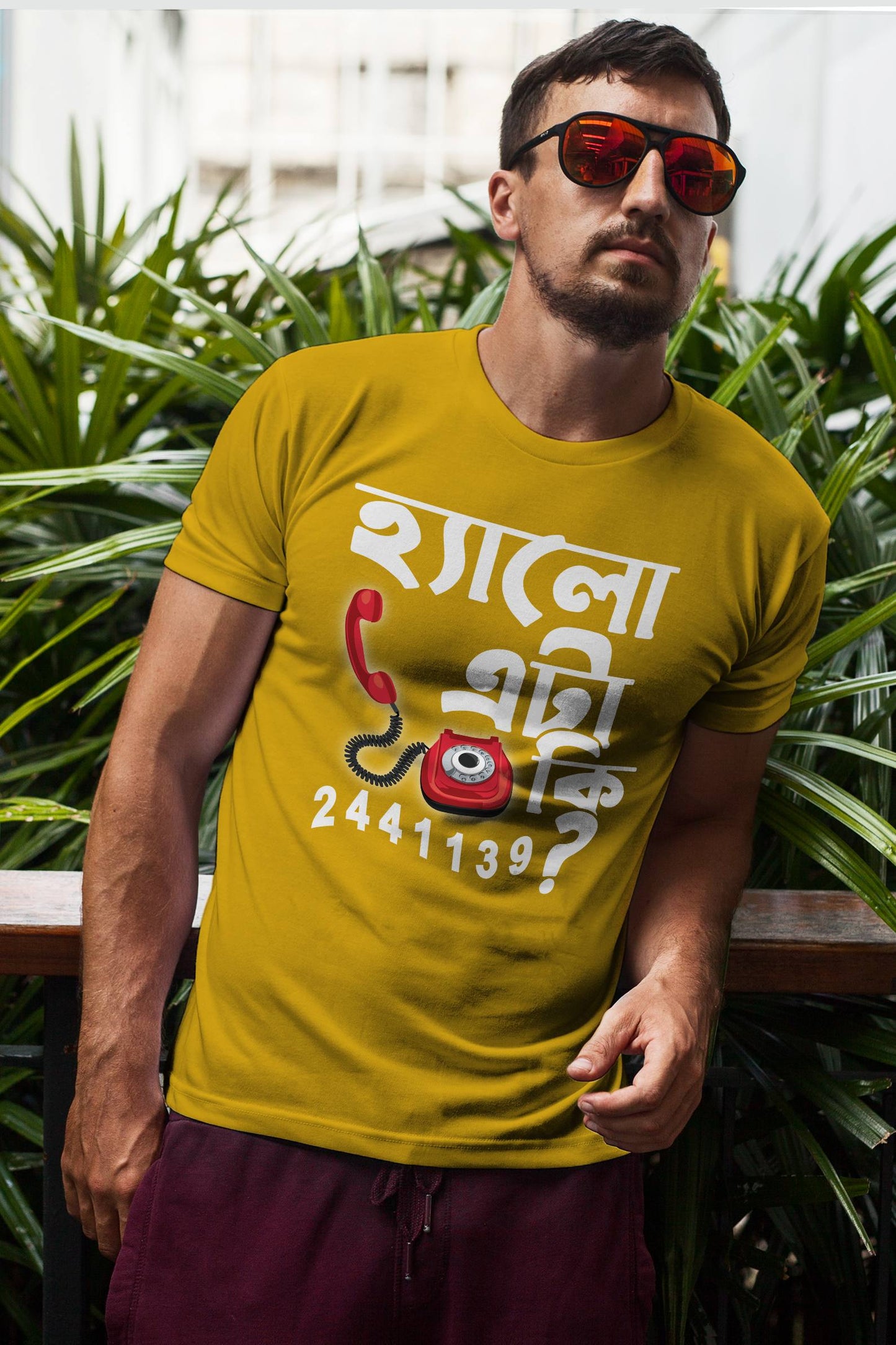 Hello eta ki 244113901 - Premium Cotton Tee with Bold Typography